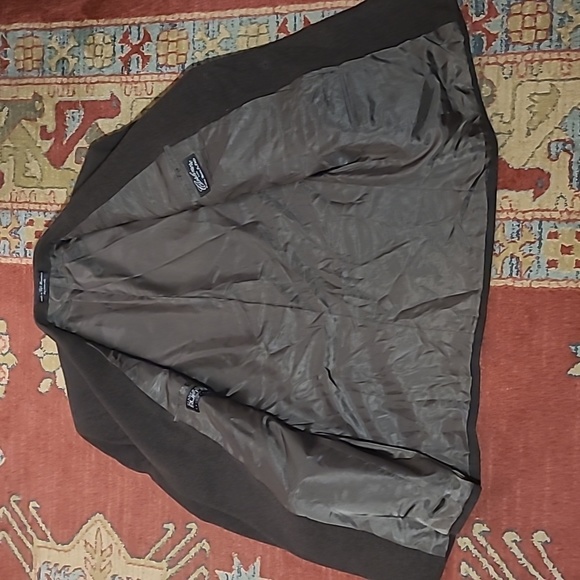 VTG CHOCOLATE BROWN CASHMERE WOVEN IN ITALY SPORT COAT BLAZER - Picture 5 of 11